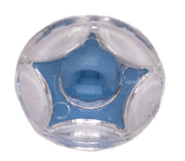 Kinderknoop als ronde knoopjes met ster in donkerblauw 13 mm 0.51 inch